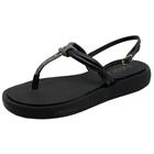 Sandalia de Dedo Feminina Flat Brilho Sua Cia 8344.15257