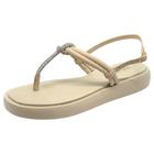 Sandalia de Dedo Feminina Flat Brilho Sua Cia 8344.15257