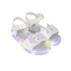 Sandália de Led Infantil Pampili Lulli Pets Branca