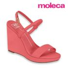 Sandalia De Salto Moleca Original Feminina Salto Anabela Moleca Casual Fivela Conforto Fashion Lançamento