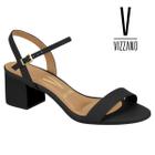 Sandalia De Salto Vizzano Original Feminina Salto Bloco Casual Conforto Sandalia Fecho Fivela Lancamento Dia A Dia