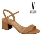 Sandalia De Salto Vizzano Original Feminina Salto Bloco Casual Conforto Sandalia Fecho Fivela Lancamento Dia A Dia