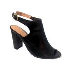 Sandália Feminina Ankle Boot Preto Fechada Salto Alto