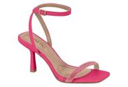 Sandalia Feminina Beira Rio Salto Fino Pink Stras 8490.107