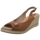 Sandalia Feminina Casual Anabela Media Conforto Pegada