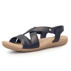 Sandalia Feminina Conforto Couro Rasteira Usaflex R1804.