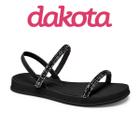 Sandália feminina dakota calce fácil flatform papete leve