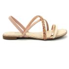 Sandália Feminina Dakota Y7454 Rasteirinha Brilho Elastico Casual