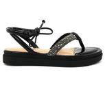 Sandalia Feminina Dakota Y7632 Amarrar Papete Brilho Moda