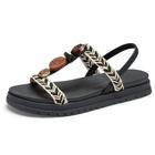 Sandalia Feminina Facil Calce Flatform Pedraria Dakota Y6801