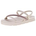 Sandália feminina flat moleca - 5490104