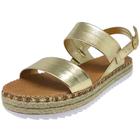 Sandalia Feminina Flatform Conforto Brilho Festa Moleca