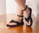 Sandalia Feminina Flatform de Dedo Leve Confortavel