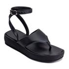 Sandália Feminina Flatform Papete Com Amarração