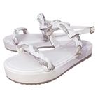 Sandália Feminina FlatForm Papete Com Tranças e Strass Ref. 30/902