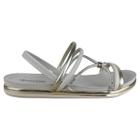 Sandalia Feminina Mississipi Casual Flatform com Brilho