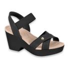 Sandalia Feminina Modare Confortavel Salto Bloco Grosso Medio Moda Casual Ref: 7137.117