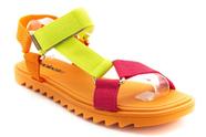 Sandália Feminina Moleca 5454.101 - Laranja / Amarelo / Rosa