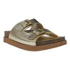 Sandalia Feminina Moleca Metalizado Dourado 5500.105