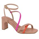 Sandália Feminina Nude Pink Neon Laranja Beira Rio 8466.210