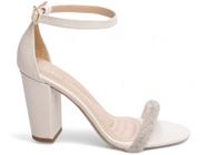 Sandália Feminina Off White Salto Alto Grosso Strass 9cm Off White EMILY ONLINE