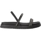 Sandália Feminina Papete Casual Dia a Dia com Strass Flatform Dakota Y3013