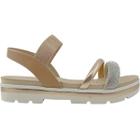 Sandália Feminina Papete Casual Dia a Dia Flatform com Strass Ultra Conforto Modare 7132.149