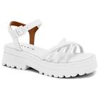 Sandália Feminina Papete Flatform Branco Ramarim 2338201-0008