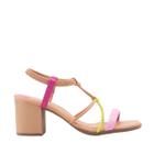 Sandalia feminina ramarim 22-31202 salto bloco tira elastico casual confortavel