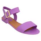 Sandália feminina Rasteira com fivela