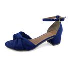 Sandália Feminina Salto 4,5cm Nó Bico Redondo Moda Casual JCL STORE