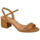 Sandália Feminina Salto Bloco Pelica Camel Vizzano 6291.900