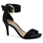 Sandália Feminina Salto Fino Napa Glossy Preto Mariotta 13530-121