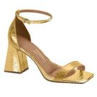 Sandália Feminina Salto Flare Ouro Vizzano 6464.402