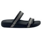 Sandália Feminina Slide Tiras Strass Conforto Beira Rio 8542.100