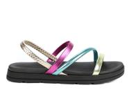 Sandália Feminina Strass Moleca 5490104 26998 Multi/Color