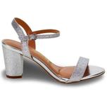 Sandália Feminina Tela Shine Glitter Prata Vizzano 6291.900