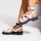 Sandália Feminina Tratorada Melina Off White