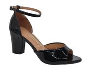 Sandália Feminina Verniz Salto Alto Geométrico Conforto Vizzano 6262406