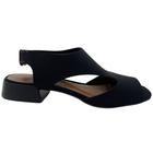 Sandalia feminino confortaria preto/verde/castanho 6741042