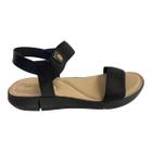 Sandalia Feminino Modare Ultraconforto Calce Fácil Tiras Elástico 7199.102 Preto