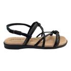 Sandalia Feminino Picadilly Napa Conforto Metalizado Brilho 513011 Preto