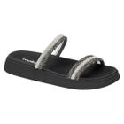 Sandália Flat Feminina Moleca - Preta