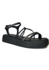 Sandália Flatform Anabela Strass Brilho Ramarim 2339203 Preto