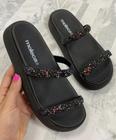 Sandália Flatform Feminina Brilhosa Original Moleca 5469.121