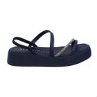 Sandalia flatform feminino tira stras brilho ramarim 2339206