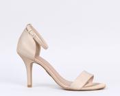 Sandália Gisele Salto Fino 7cm Velvet Areia