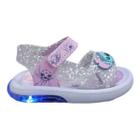 Sandália Grendene Infantil Meninas Stitch Disney Led Lilás Vidro Glitter