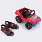 Sandália Homem Aranha Buggy Grendene Kids - Preto e Vermelho