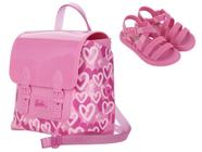 Sandália Infantil Barbie Sweet e Mochila Grendene Kids Rosa